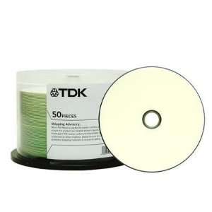 TDK ELECTRONICS CORPORATION  Disc CD R 80 min IJ printable hub White 