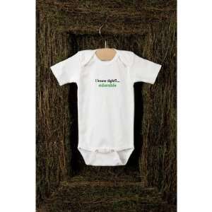    Infant Bodysuit in White / Black / Green Size 3 6 months Baby