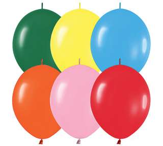 100 assorted colors balloons 12 inch 12 Link O Loon  