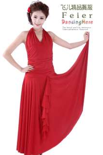 Ballroom Dance Dress long evening dress #D024 Dark Red  