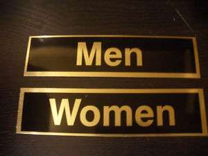 Men/Women Bathroom Restroom STICKERS sign door decals  