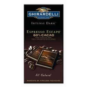 Ghirardelli, Esprsso Escape Dark 60% Bar, 12   3.5 Ounce Bars  