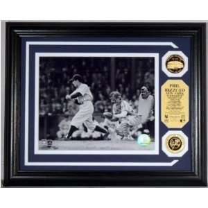  Phil Rizzuto Photo Mint W/ Two 24KT GOLD COINS Sports 
