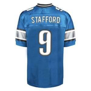 Detroit Lions #9 Stafford Light Blue Jerseys Authentic Football Jersey 