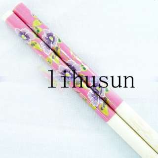 WHOLESALE 10 PAIRS BAMBOO CHOPSTICKS WITH SILK COVERS  