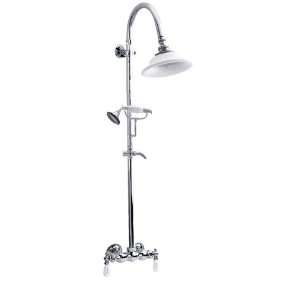 Exposed Wall Mounted Shower w/ Diverter & Hand Spray   JP 172D Chrome 