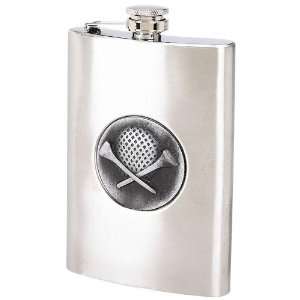   Emblem By Maxam® 8oz Stainless Steel Flask with Embossed Golf Emblem