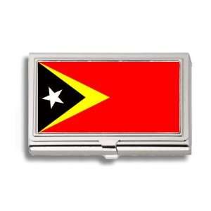  East Timorese Timor Flag Business Card Holder Metal Case 