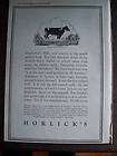 1930 Horlicks Malted Milk Drink Wise Cow Art Ad