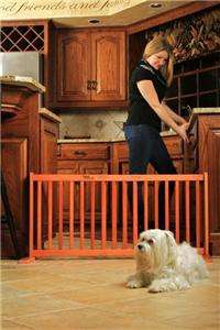 DOG GATE FREESTANDING wood 20 H step over indoor barrier small dog 
