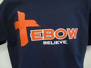 TIM TEBOW Shirt Denver Broncos Believe Tshirt Playoffs Tebowing Jesus 