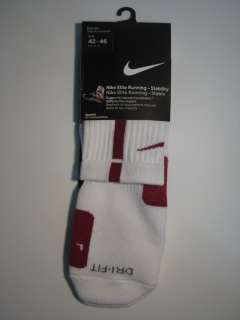 Nike Elite BasketBall Quarter Socks Burgundy Size 8 12  