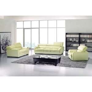   Modern Leather Sofa Set #AM 290 A IVORY Furniture & Decor