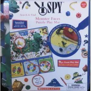  I SPY Search & Find Monster Faces Puzzle Play Mat Toys 
