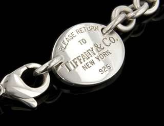 Return To Tiffany Sterling Silver Oval Tag Choker By Tiffany & Co 