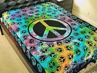 PEACE SIGN TAPESTRY / WALL HANGING (TIE DYE)   72X108 TP42TD  