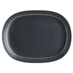Tiago Matte Charcoal Large Oval Platter 