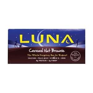 Clif Bar Luna The Whole Nutrition Bar for Women, Caramel Nut Brownie 
