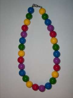 Vintage Bubble Gum Choker, Necklace, Multi Colored  