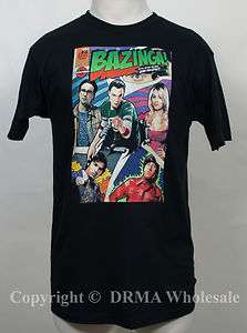 Authentic THE BIG BANG THEORY Bazinga Comic Book Cover T Shirt S M L 