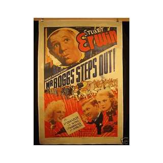   . Boggs Steps Out 1938 1 sheet linen awesome artwork