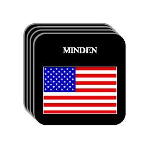  US Flag   Minden, Louisiana (LA) Set of 4 Mini Mousepad 