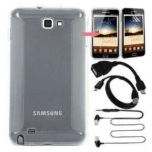  + Clear TPU Gel Skin Case + Micro USB OTG Cable + USB Data Cable 