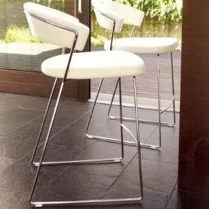 Calligaris 25 in. New York Leather Counter Stool