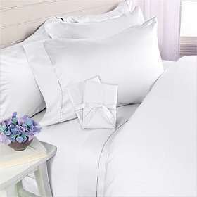   BRAND NEW WHITE SOLID 100% EGYPTIAN COTTON BEDDING COLLECTION  