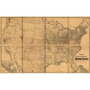    1882 railroad map continental U.S. & Canada