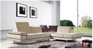 1060 Beige fabric sectional SOFA contemporary right facing MODERN 