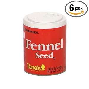 Tones Fennel Seed, 0.5500 ounces (Pack of6)  Grocery 