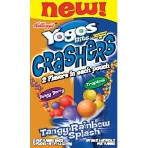 Kelloggs Yogos Bits Crushers Tany Rainbow Splash, 6 Count Box (Pack 