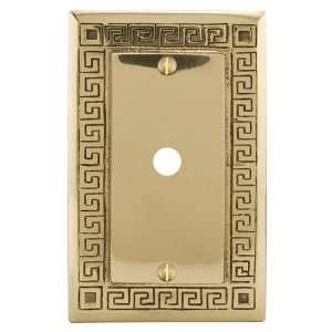 Solid Brass Greek Design Cable Cover   Polished & Lacquered Brass