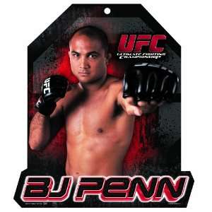  UFC Bj Penn 11 by 13 Wood Mascot/Player Sign Sports 