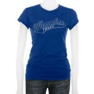  Memphis Tigers Womens Royal Tail Sweep Cube T Shirt 