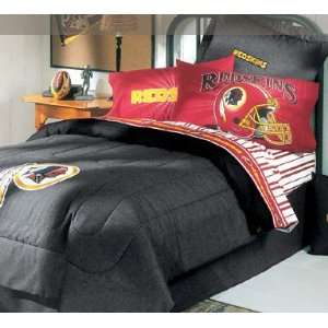  Washington Redskins Black Denim Queen Size Comforter and 