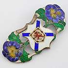 Rare Art Nouveau Silver Enameling Family Crest and Roma