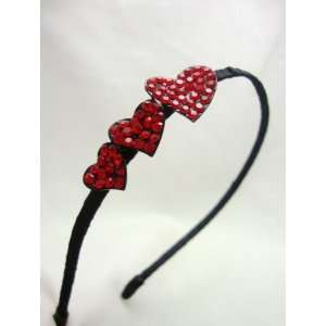  Red Heart Crystal Headband 