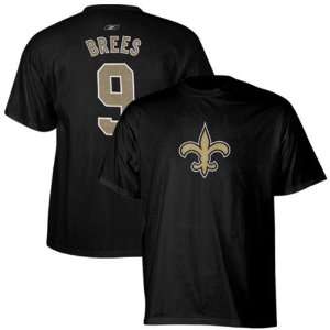  New Orleans Saints Drew Brees Name and Number Black Jersey 