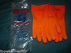 best quality joy fish rubber gloves long orange textured grip