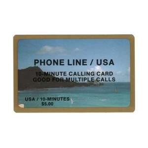 Collectible Phone Card $5. (10m) Diamond Head Hawaii Overprint 10 