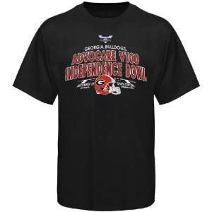   Bulldogs Black 2009 Independence Bowl Bound T shirt