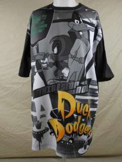 Daffy Duck Dodgers Marvin The Martian Mens T shirt XL Black Lot 29 