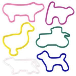  24 Pack Farm Silly Shaped Rubber Bands by BandzMania Toys 
