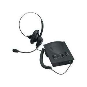   Headset,/Amplifier,Kit,Adjust. Volume,3.5mm,10Cord,Black Electronics
