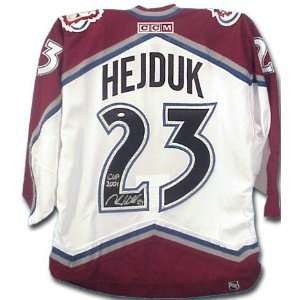 Milan Hejduk Colorado Avalanche Autographed Jersey with Inscription 