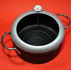 oil pan saucepan with thermometer for tempura french fries frying