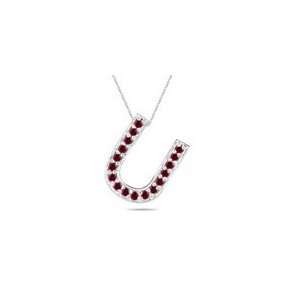  Ruby Initial U Pendant Jewelry