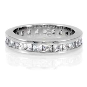  Graces Channel Set CZ Eternity Pinky Ring Jewelry